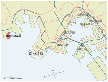 金沢木材ふ頭 位置図 金沢木材ふ頭 位置図